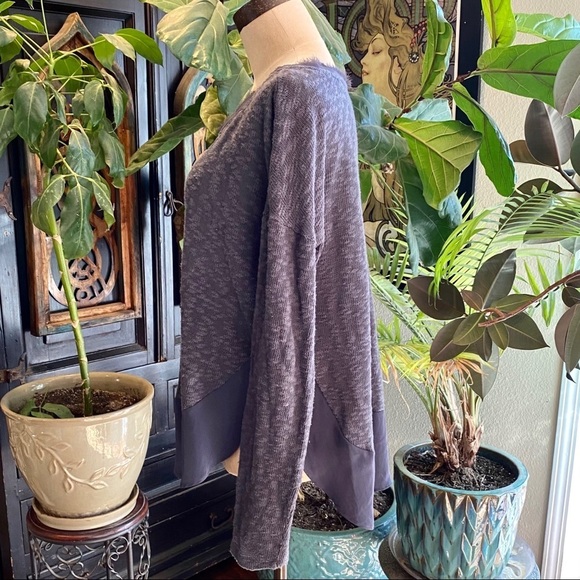 Anthropologie Deletta Nubby Circle Sweater Grey - Picture 7 of 15